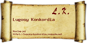 Lugosy Konkordia névjegykártya